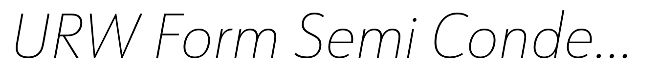 URW Form Semi Condensed Thin Italic